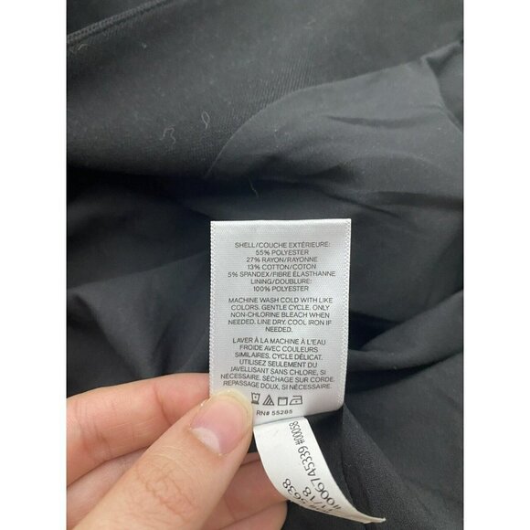 Express Womens Blazer Size 0 Black Stretch Long Line Business Jacket Office Work - Picture 6 of 8